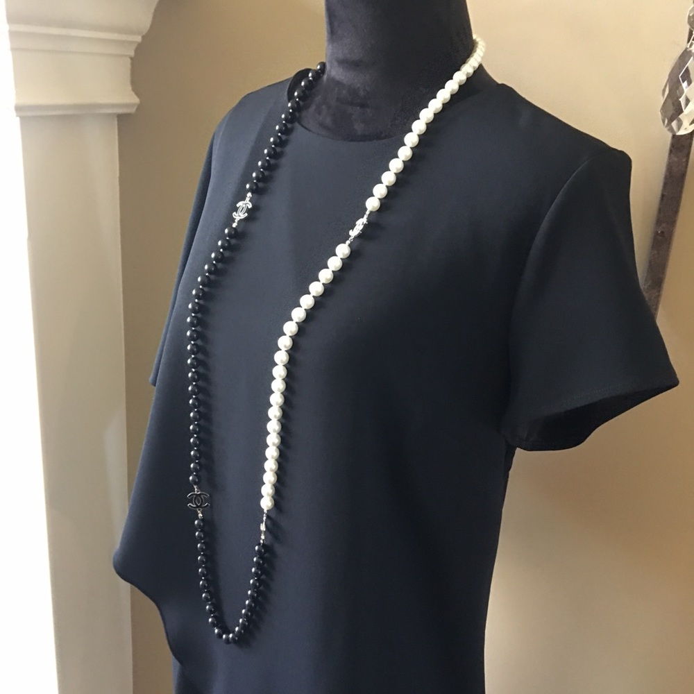 🖤 CHICO’S BLACK LABEL DRESS Short Sleeve, Asymmetrical ~ Sz S - Picture 5 of 10